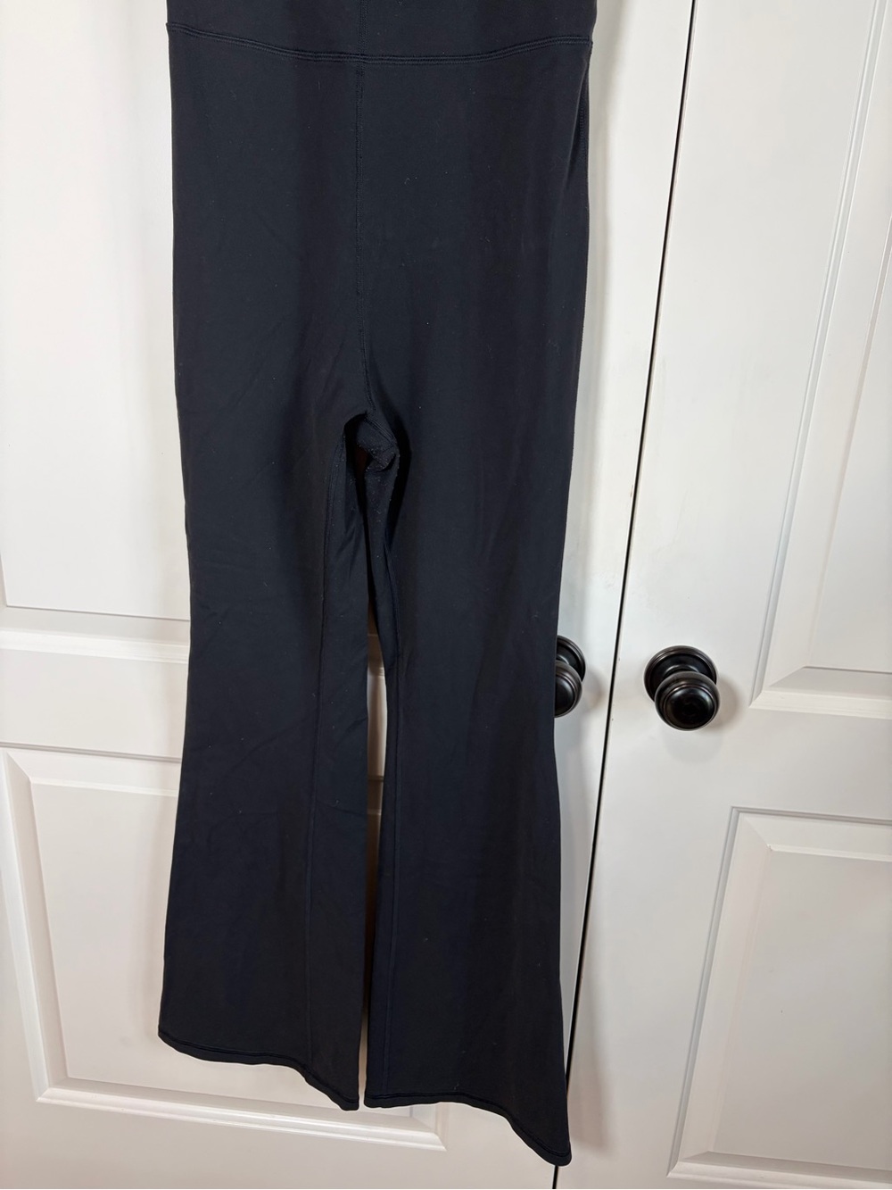 Aritzia Wilfred Free Freestyle Flare Jumpsuit Black Adjustable Straps - Picture 11 of 14